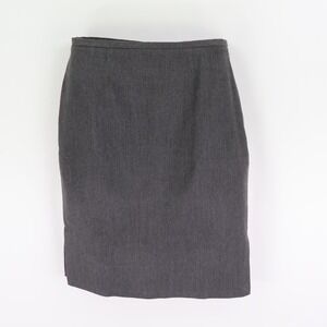 Express‎ Pencil Skirt Knee Length Stretch Womens 7/8 Gray Polyester Blend Lined